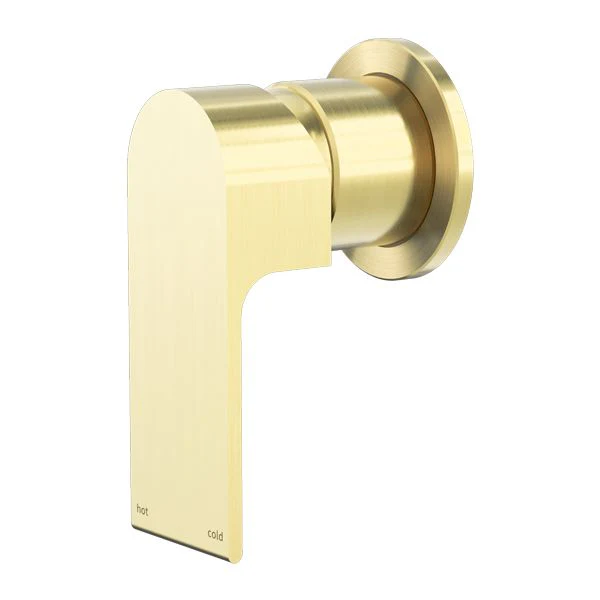 Nero Bianca Shower Mixer 60mm Plate - Brushed Gold