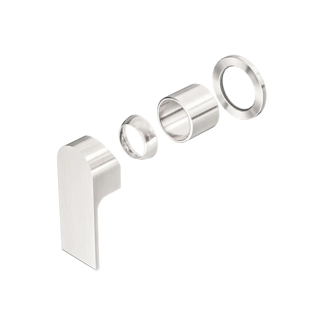 Nero Bianca Shower Mixer 60mm Plate (Trim Kit Only) - Brushed Nickel