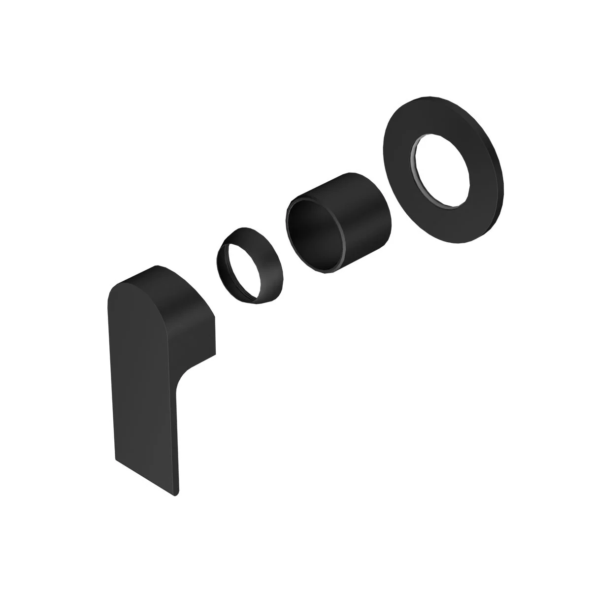 Nero Bianca Shower Mixer 80mm Plate (Trim Kit Only) - Black Matte