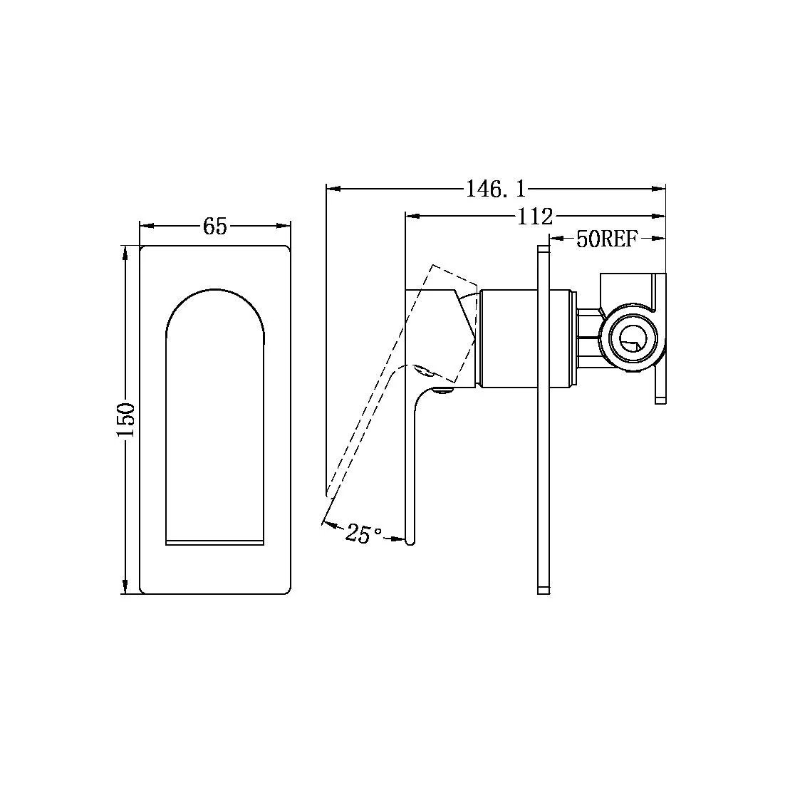Nero Bianca Shower Mixer - Chrome - Image 4
