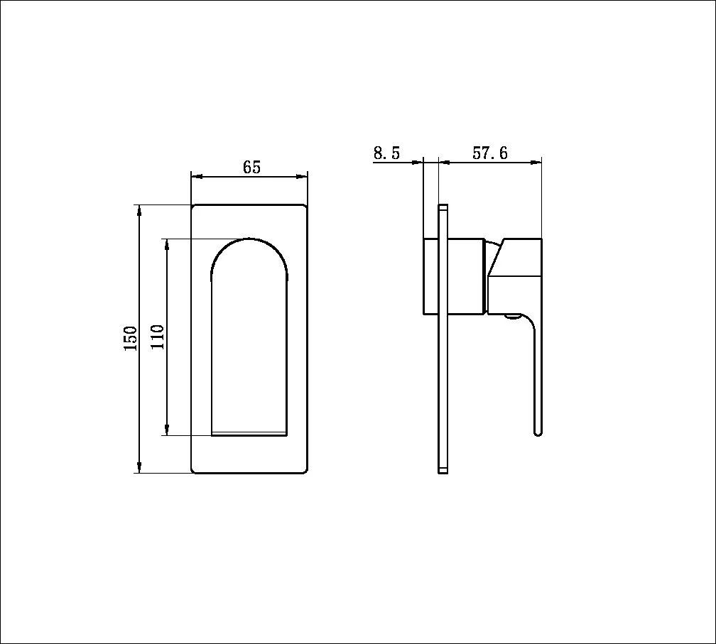 Nero Bianca Shower Mixer (Trim Kit Only) - Brushed Nickel - Image 2