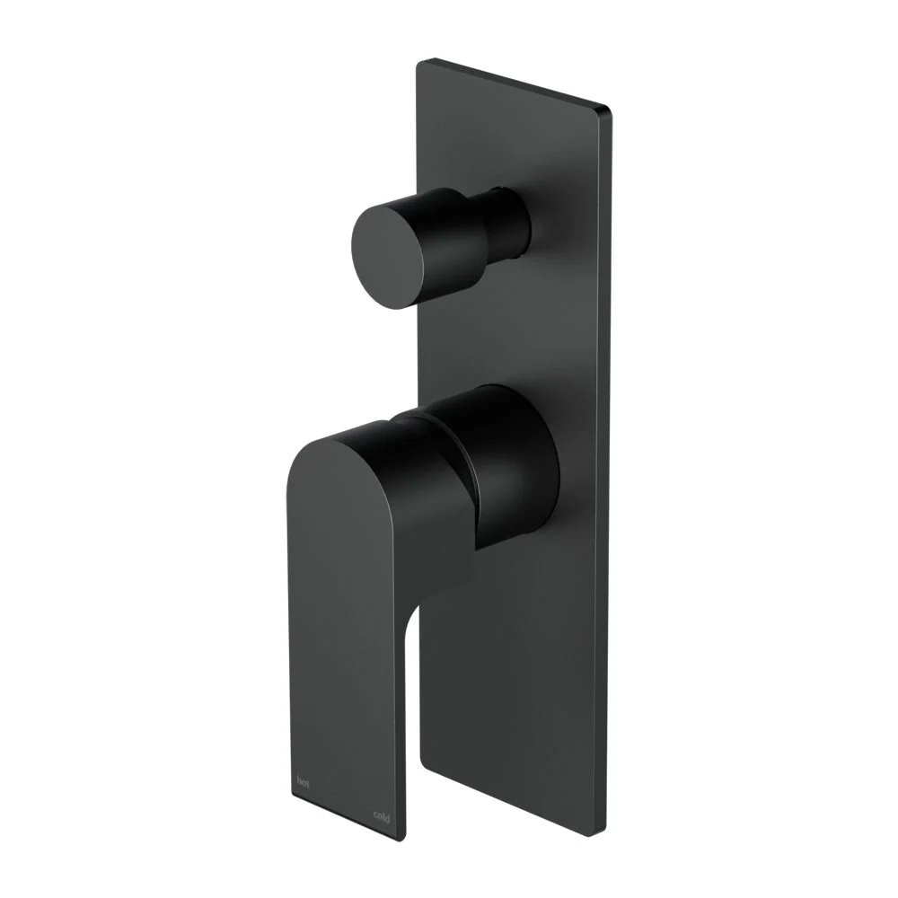 Nero Bianca Shower Mixer With Diverter - Black Matte