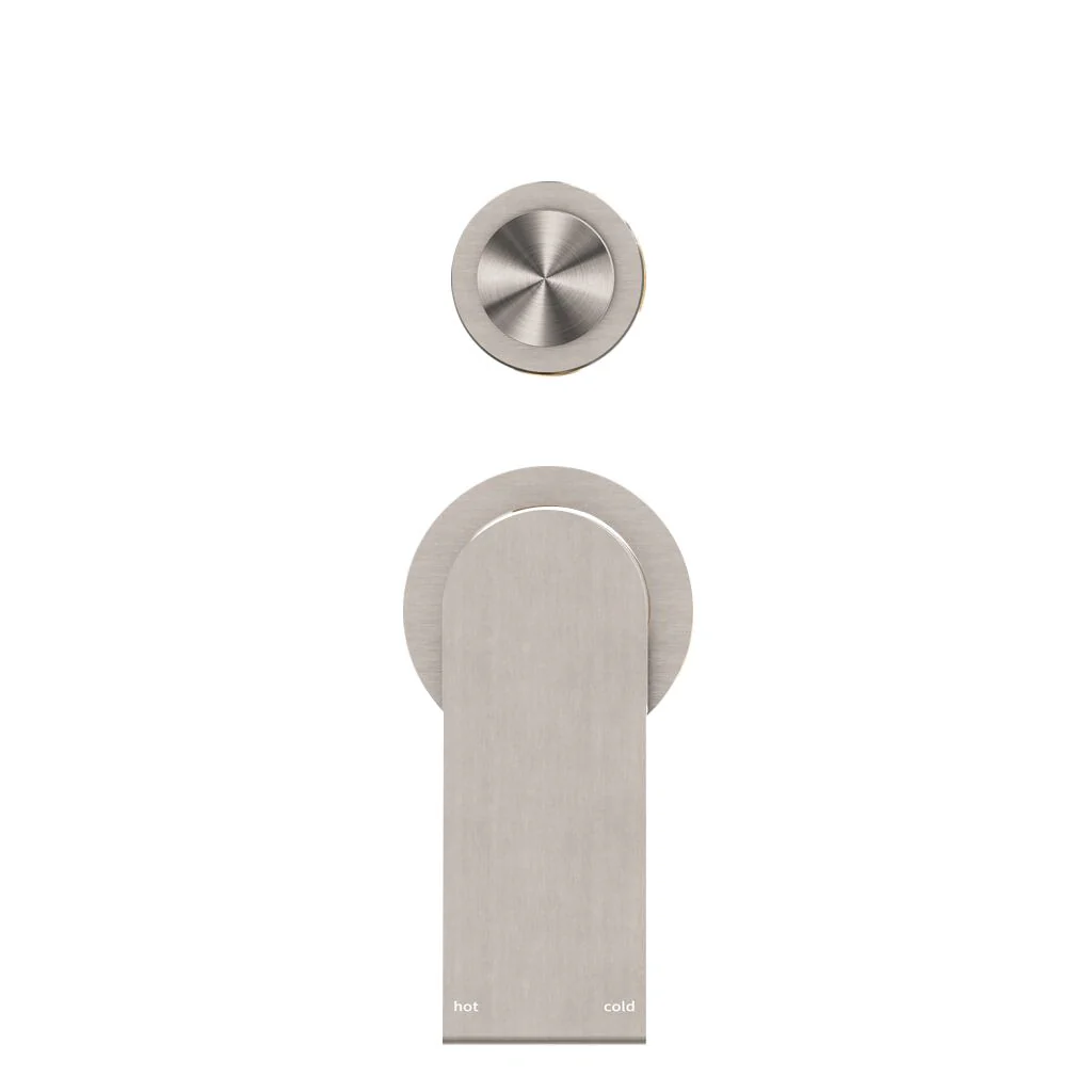 Nero Bianca Shower Mixer With Diverter Separate Back Plate - Brushed Nickel - Image 3