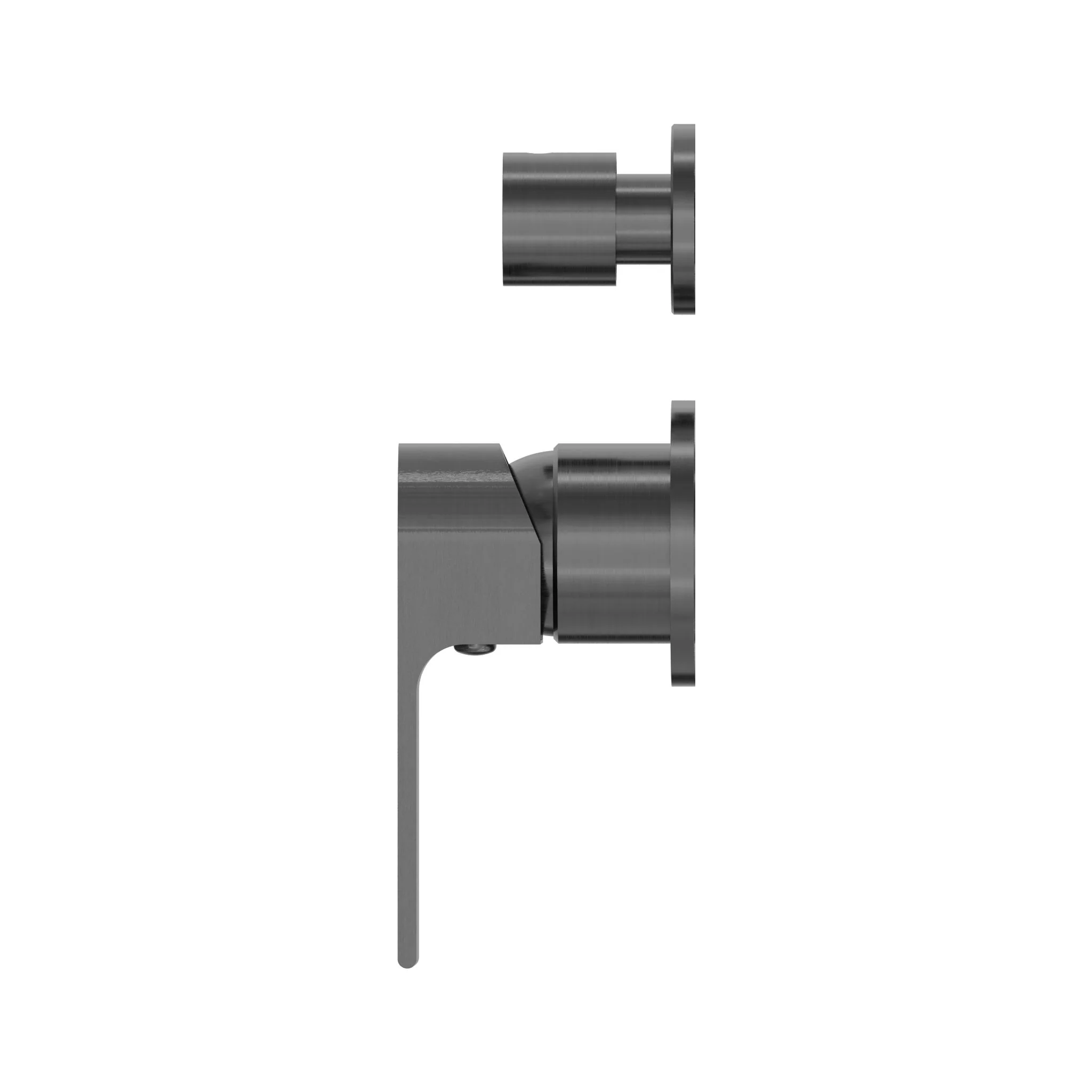 Nero Bianca Shower Mixer With Diverter Separate Back Plate - Gun Metal - Image 2