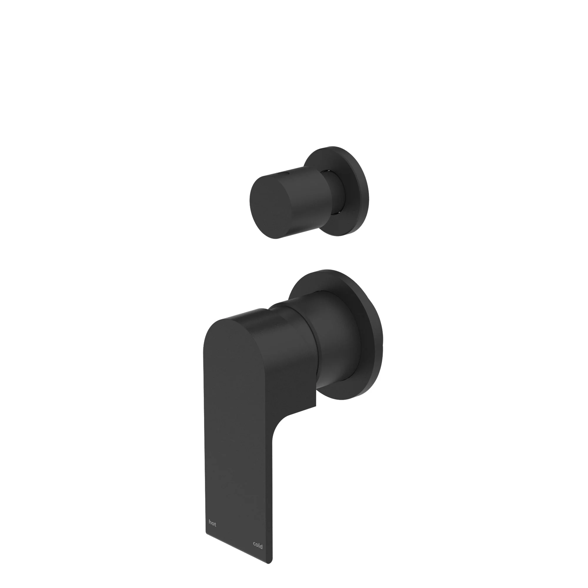Nero Bianca Shower Mixer With Diverter Separate Back Plate - Black Matte