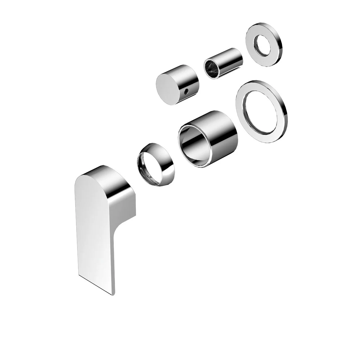 Nero Bianca Shower Mixer With Diverter Separate Back Plate (Trim Kit Only) - Chrome