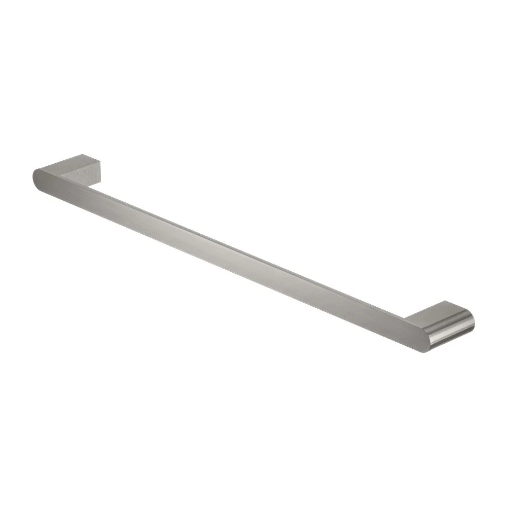 Nero Bianca Single Towel Rail - Brushed Nickel