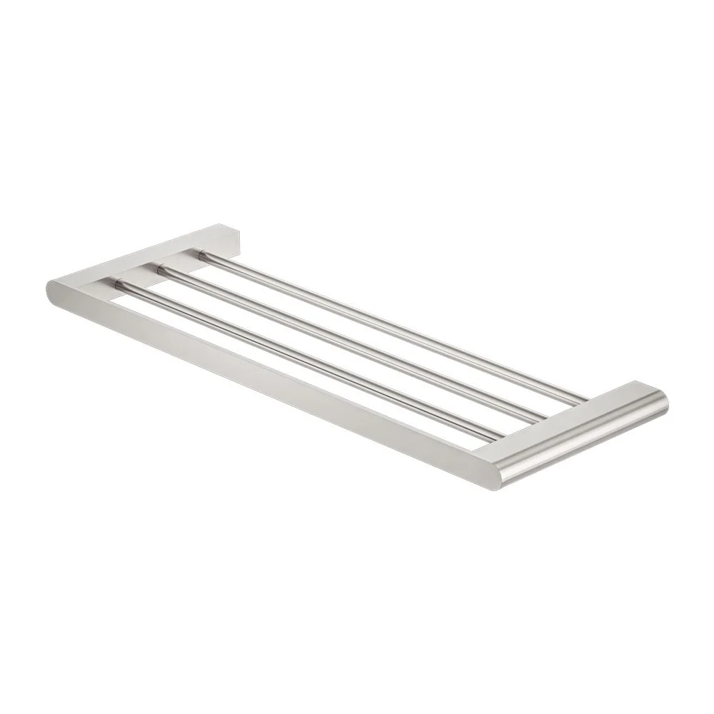 Nero Bianca Towel Rack - Brushed Nickel