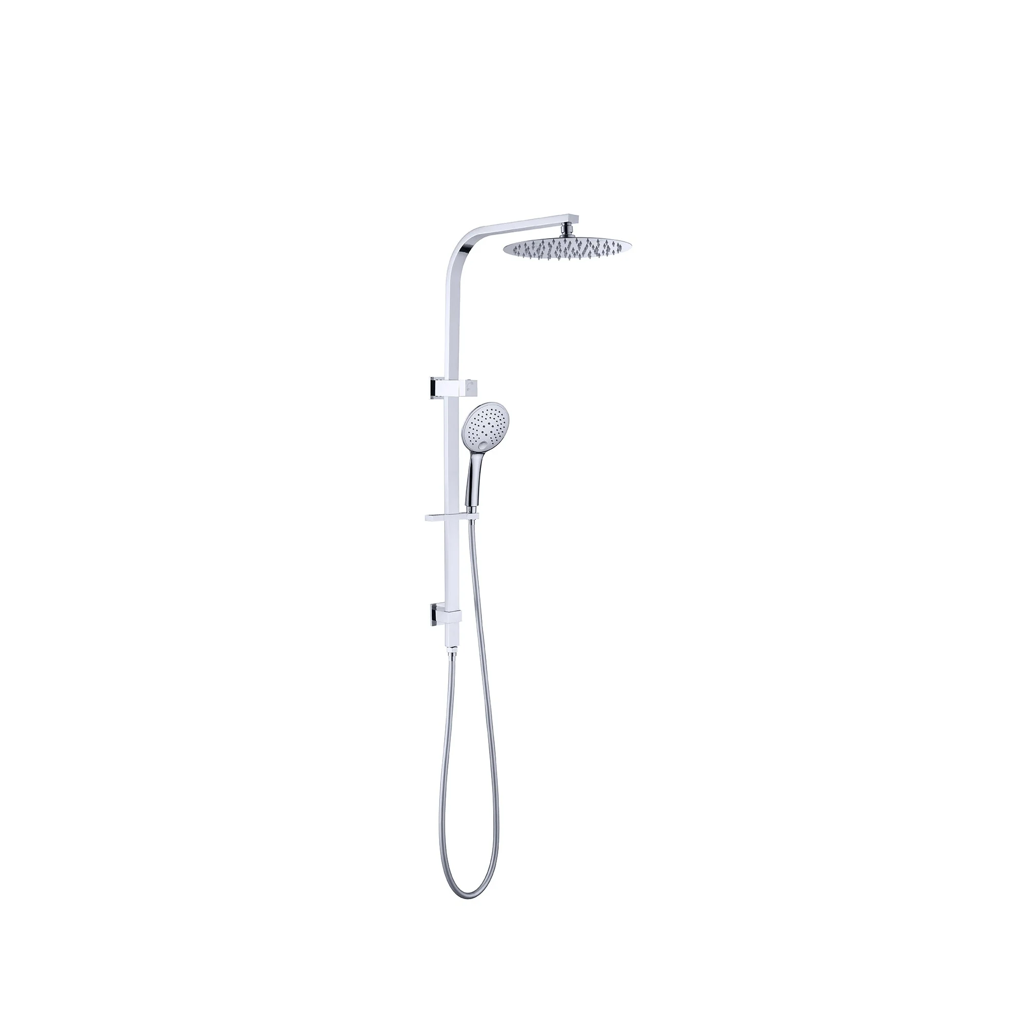 Nero Bianca Twin Shower - Chrome