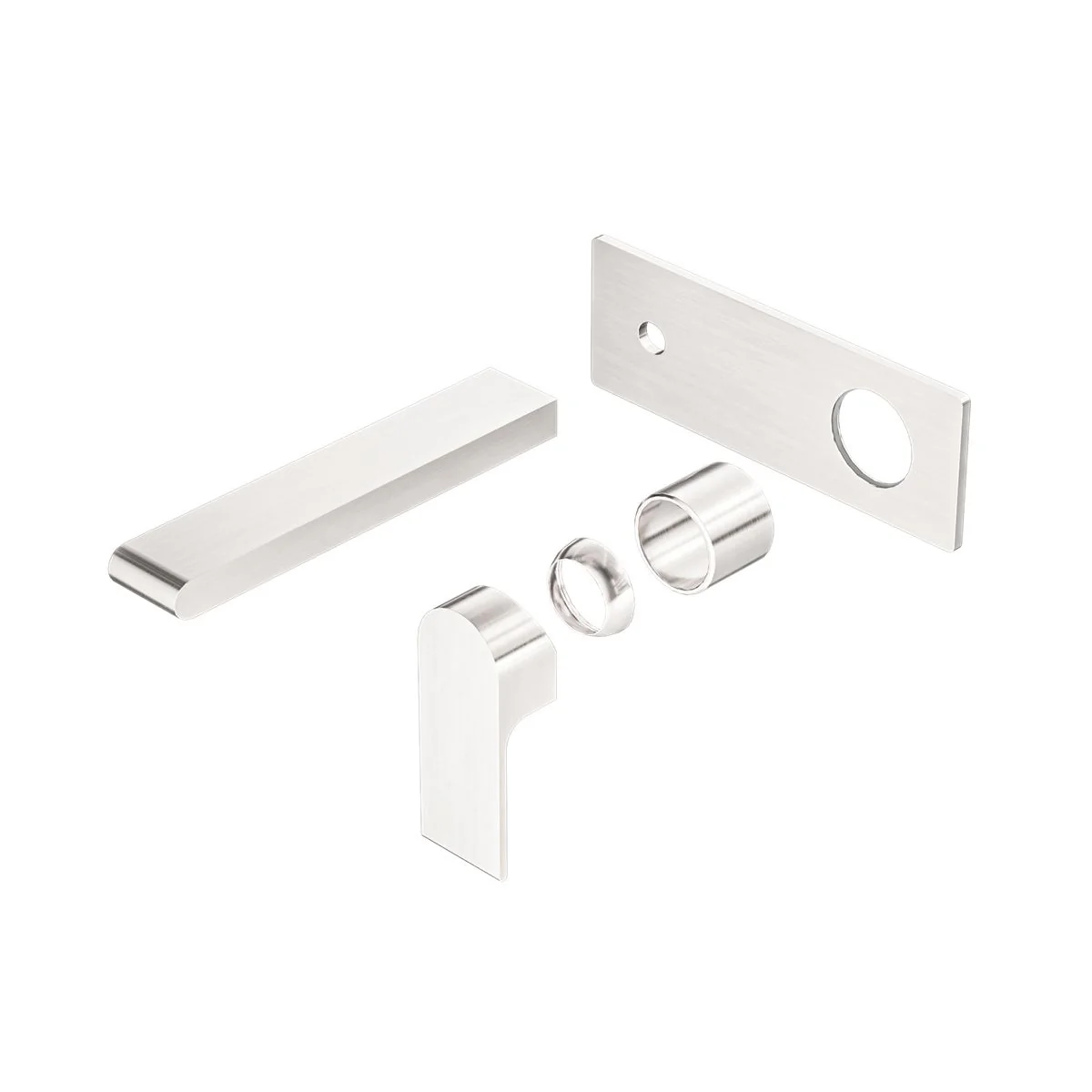 Nero Bianca Wall Basin/Bath Mixer (Trim Kit Only) - Brushed Nickel