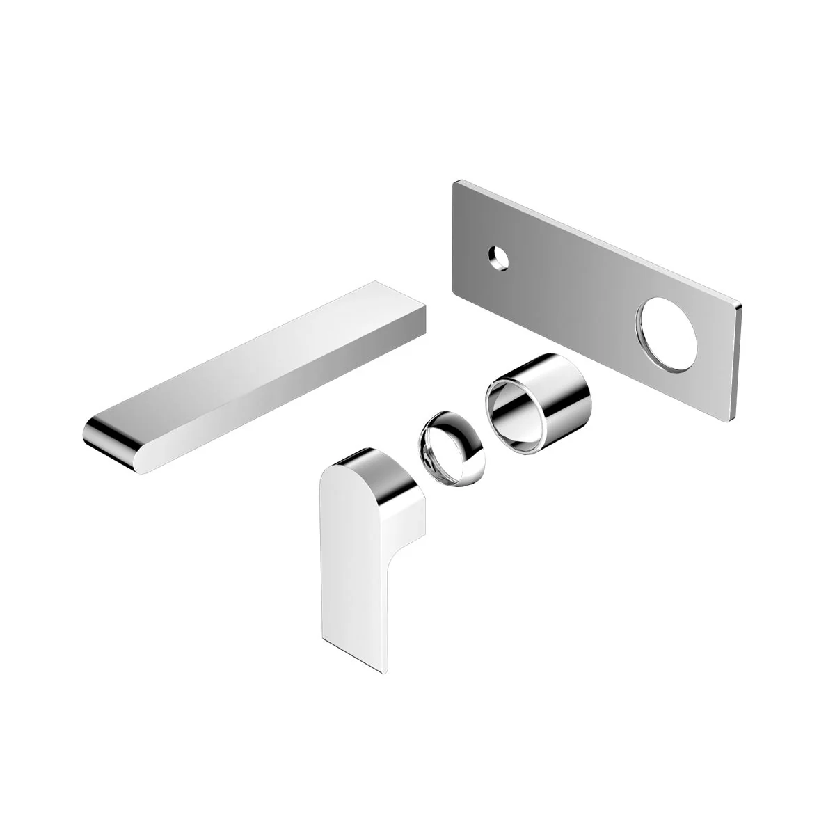 Nero Bianca Wall Basin/Bath Mixer (Trim Kit Only) - Chrome
