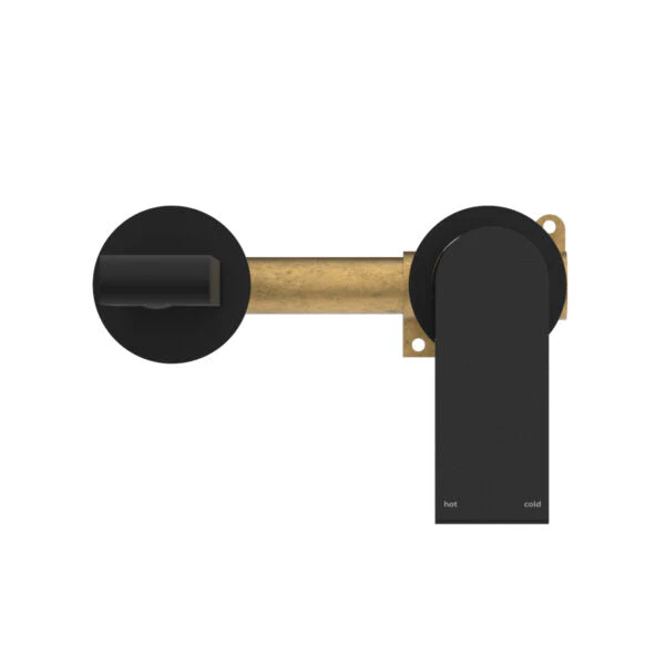 Nero Bianca Wall Basin/Bath Mixer Separate Back Plate - Black Matte - Image 2