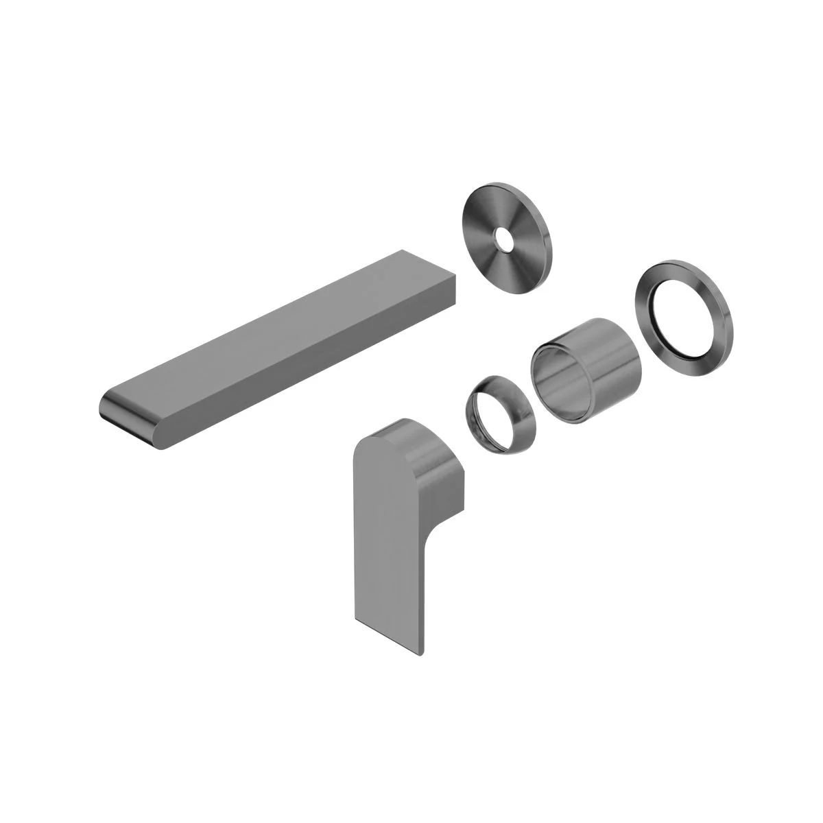 Nero Bianca Wall Basin/Bath Mixer Separate Back Plate (Trim Kit Only) - Gun Metal