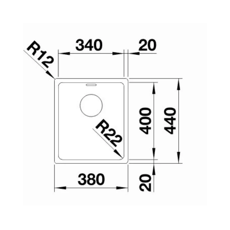 Blanco ANDANO 340-IF Single Bowl Inset/Flushmount Sink - Image 2