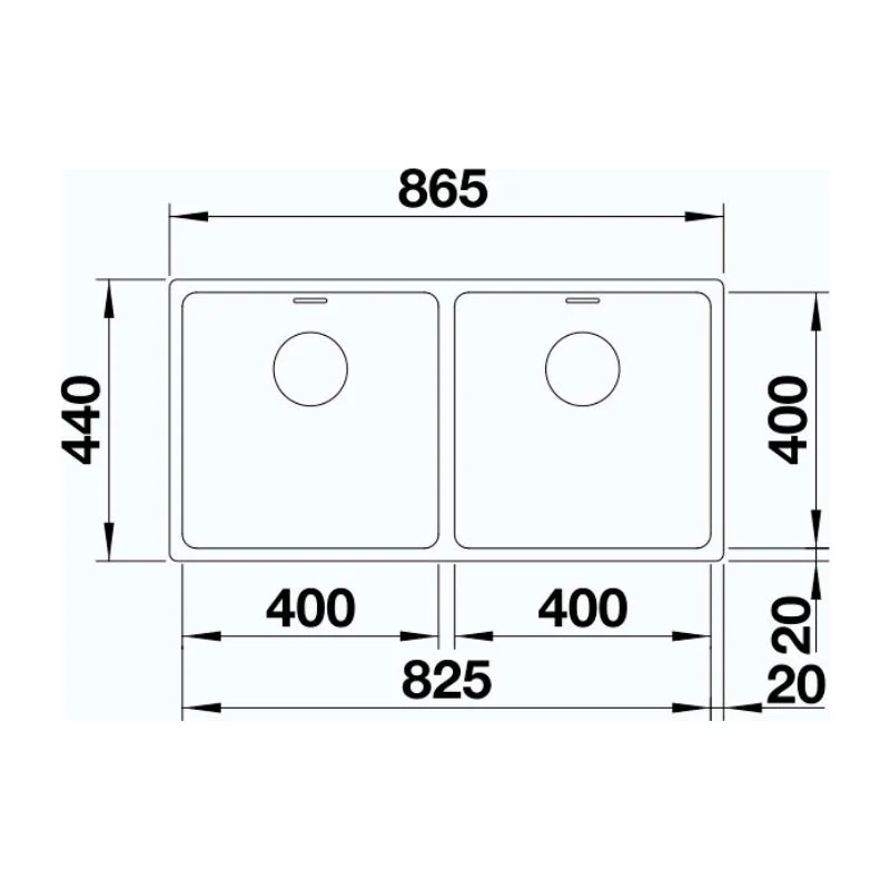Blanco ANDANO 400/400-U Double Bowl Undermount Sink - Image 2