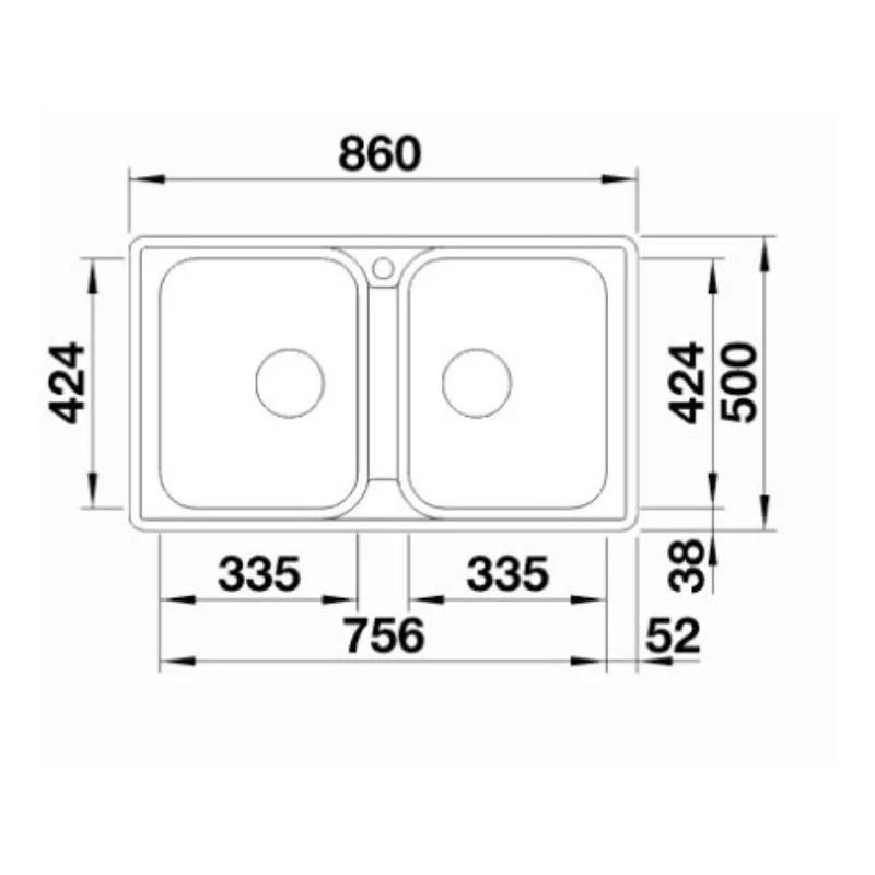 Blanco LEMIS 8-IF Double Bowl Inset/Flushmount Sink - Image 2