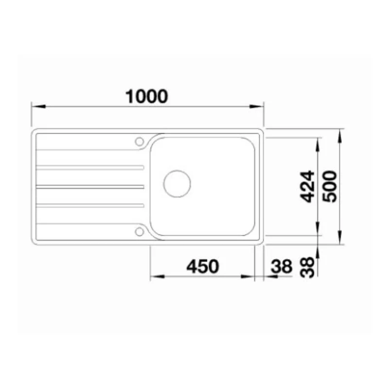 Blanco LEMIS XL 6 S-IF Single Bowl Inset/Flushmount Sink with Drainer - Right - Image 2