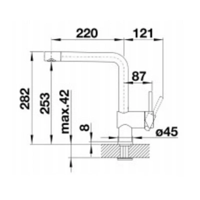 Blanco LINUS Single Lever Mixer Tap - Anthracite - Image 2
