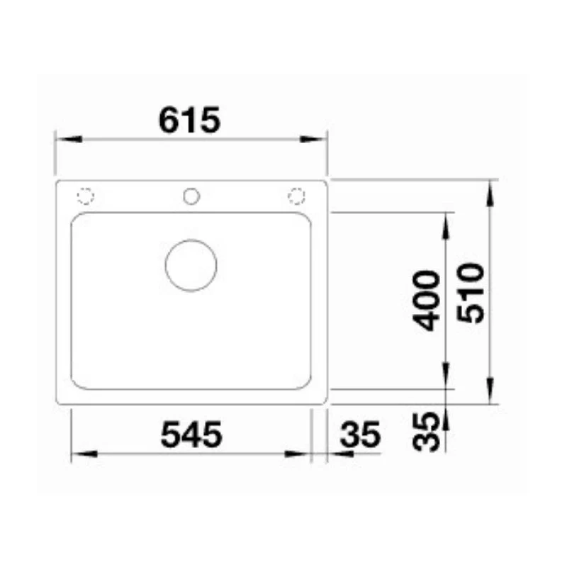 Blanco NAYA 6 Single Bowl Inset Sink - Black - Image 2