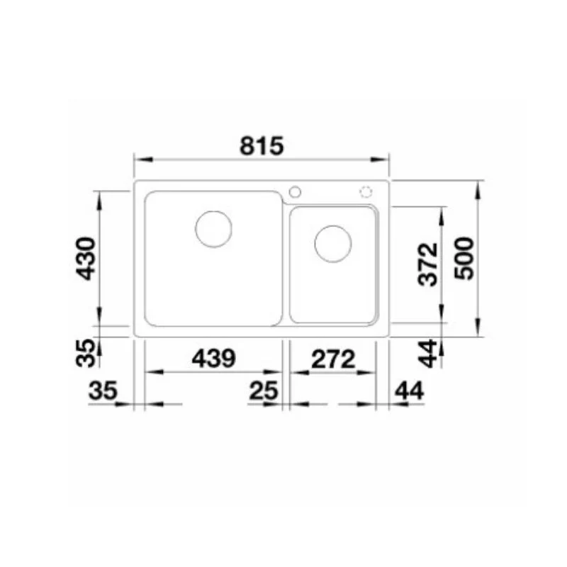 Blanco Naya 8 Double Bowl Inset Sink - Rock Grey - Image 2