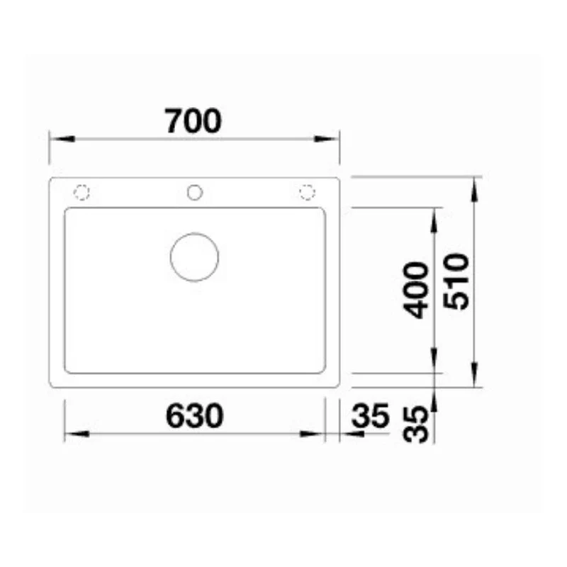 Blanco PLEON 8 Single Bowl Inset Sink - Anthracite - Image 2
