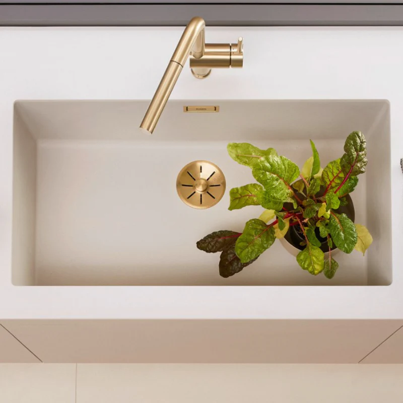Blanco Strainer System Satin Gold Edition for Double Bowl Sinks - Image 2