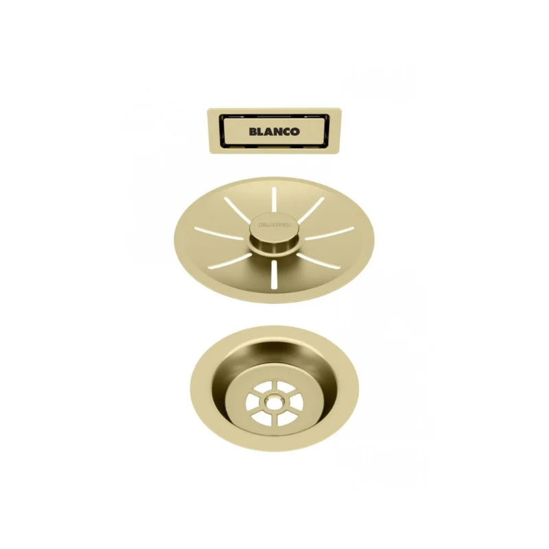 Blanco Strainer System Satin Gold Edition for Single Bowl Sinks