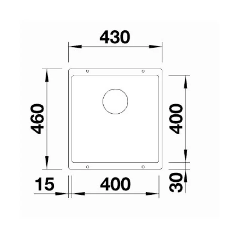 Blanco SUBLINE 400-U Single Bowl Undermount Sink - Rock Grey - Image 2