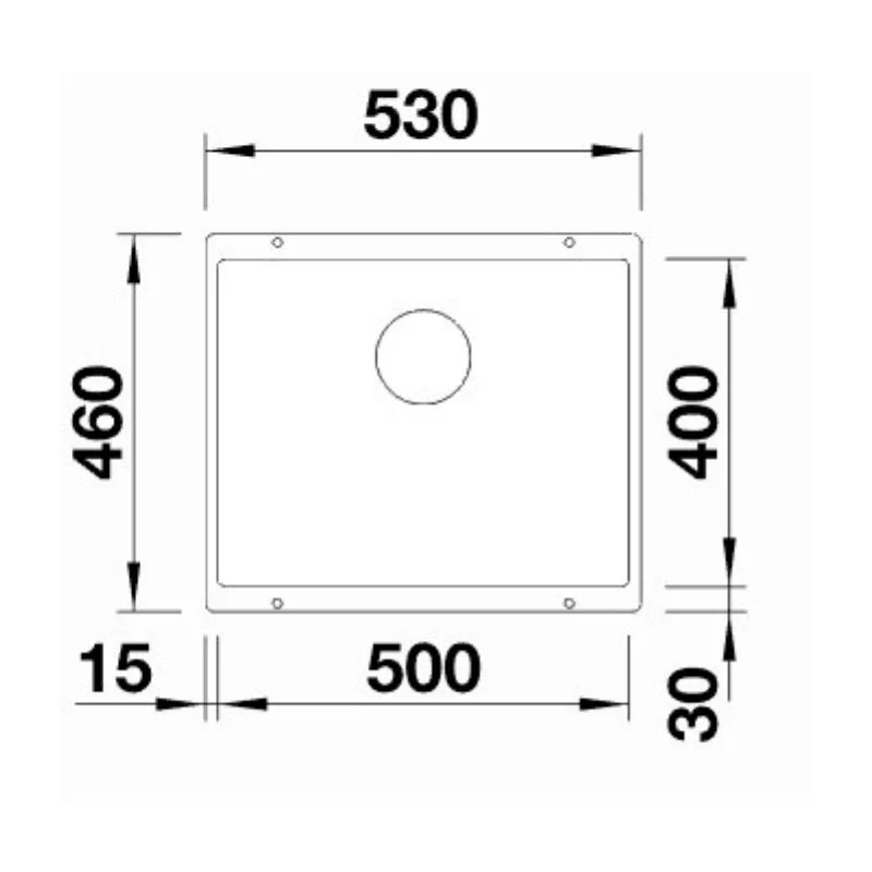 Blanco SUBLINE 500-U Single Bowl Undermount Sink - Rock Grey - Image 2