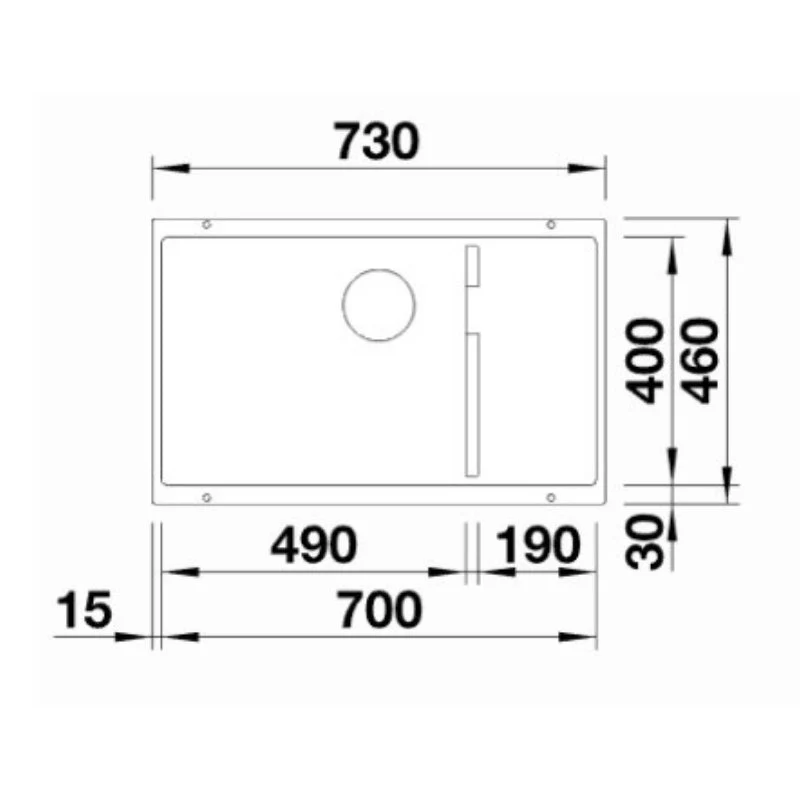 Blanco SUBLINE 700-U LEVEL Single Bowl Undermount Sink - White - Image 2