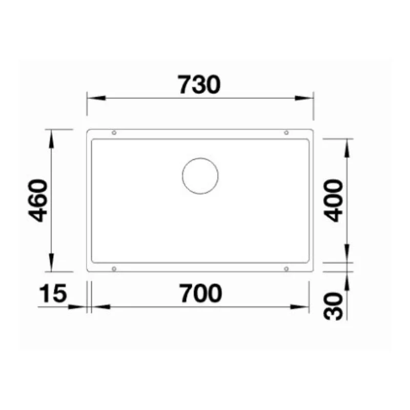 Blanco SUBLINE 700-U Single Bowl Undermount Sink - White - Image 5
