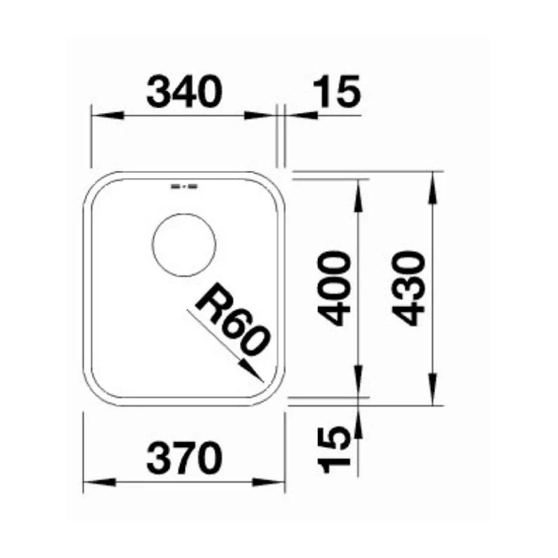 Blanco SUPRA 340-U Single Bowl Undermount Sink - Image 2