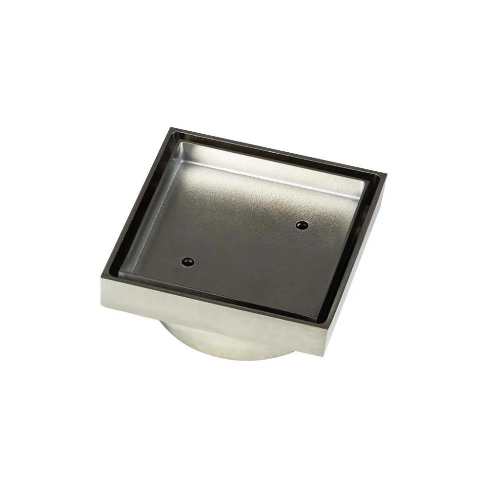 Mixx Brass Tile Grate Square 100mm - Brushed Nickel