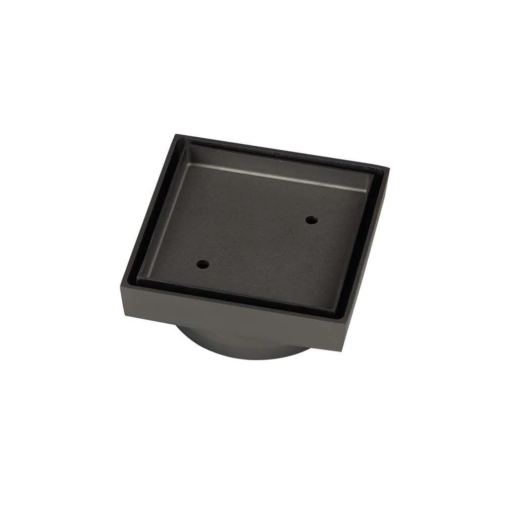Mixx Brass Tile Grate Square 100mm - Gun Metal