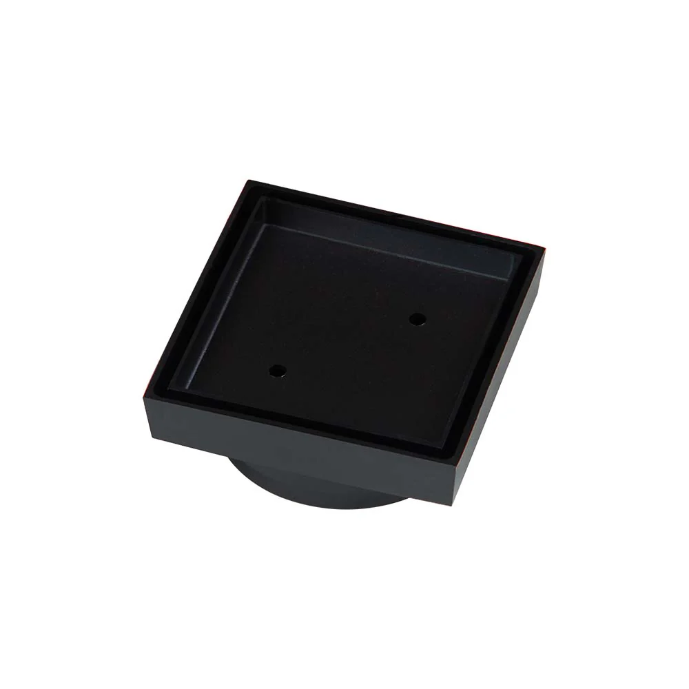 Mixx Brass Tile Grate Square 100mm - Matt Black