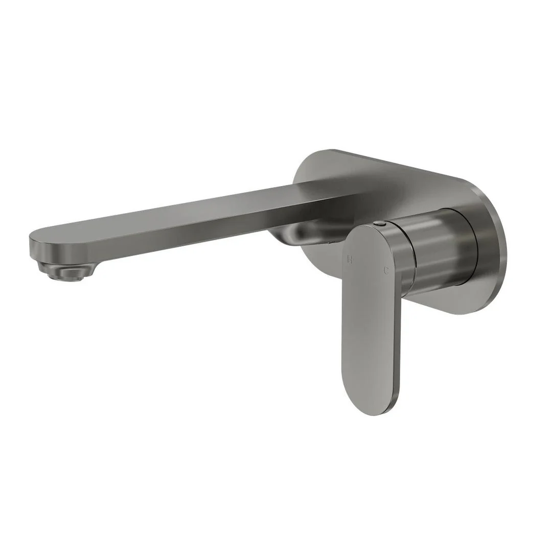 Linsol Capo 1-Plate Wall Basin or Bath Mixer Trim Kit - Gunmetal