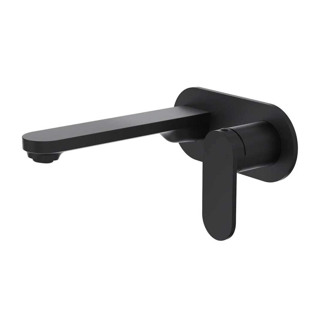 Linsol Capo 1-Plate Wall Basin or Bath Mixer Trim Kit - Matte Black