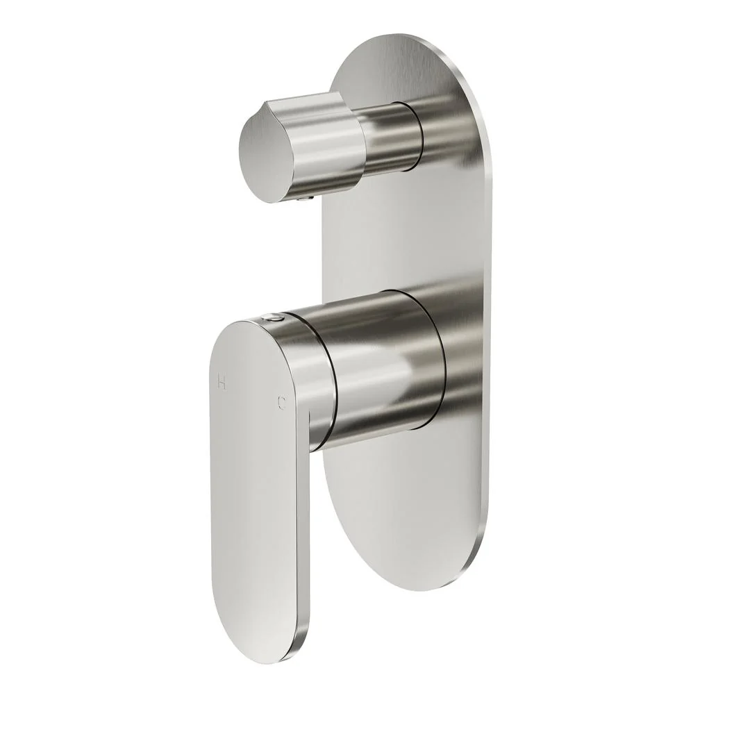 Linsol Capo 1-Plate Wall Mixer with Divertor - Brushed Nickel