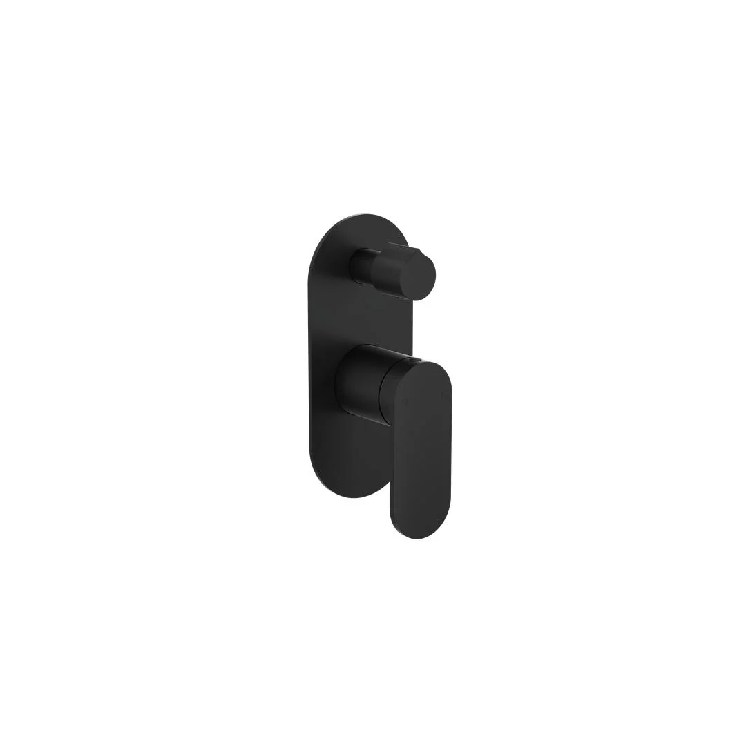 Linsol Capo 1-Plate Wall Mixer with Divertor Trim Kit -  Matte Black - Image 2