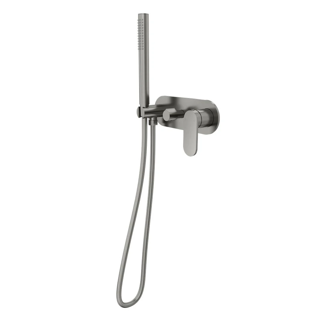Linsol Capo 1-Plate Wall Mixer with Hand Shower - Gunmetal