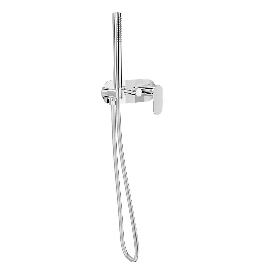 Linsol Capo 1-Plate Wall Mixer with Hand Shower Trim Kit - Chrome - Image 2