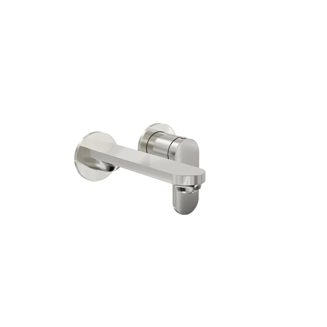 Linsol Capo 2-Plate Wall Basin or Bath Mixer Trim Kit - Brushed Nickel - Image 2