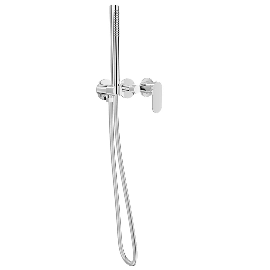 Linsol Capo 3-Plate Wall Mixer with Hand Shower - Chrome - Image 2
