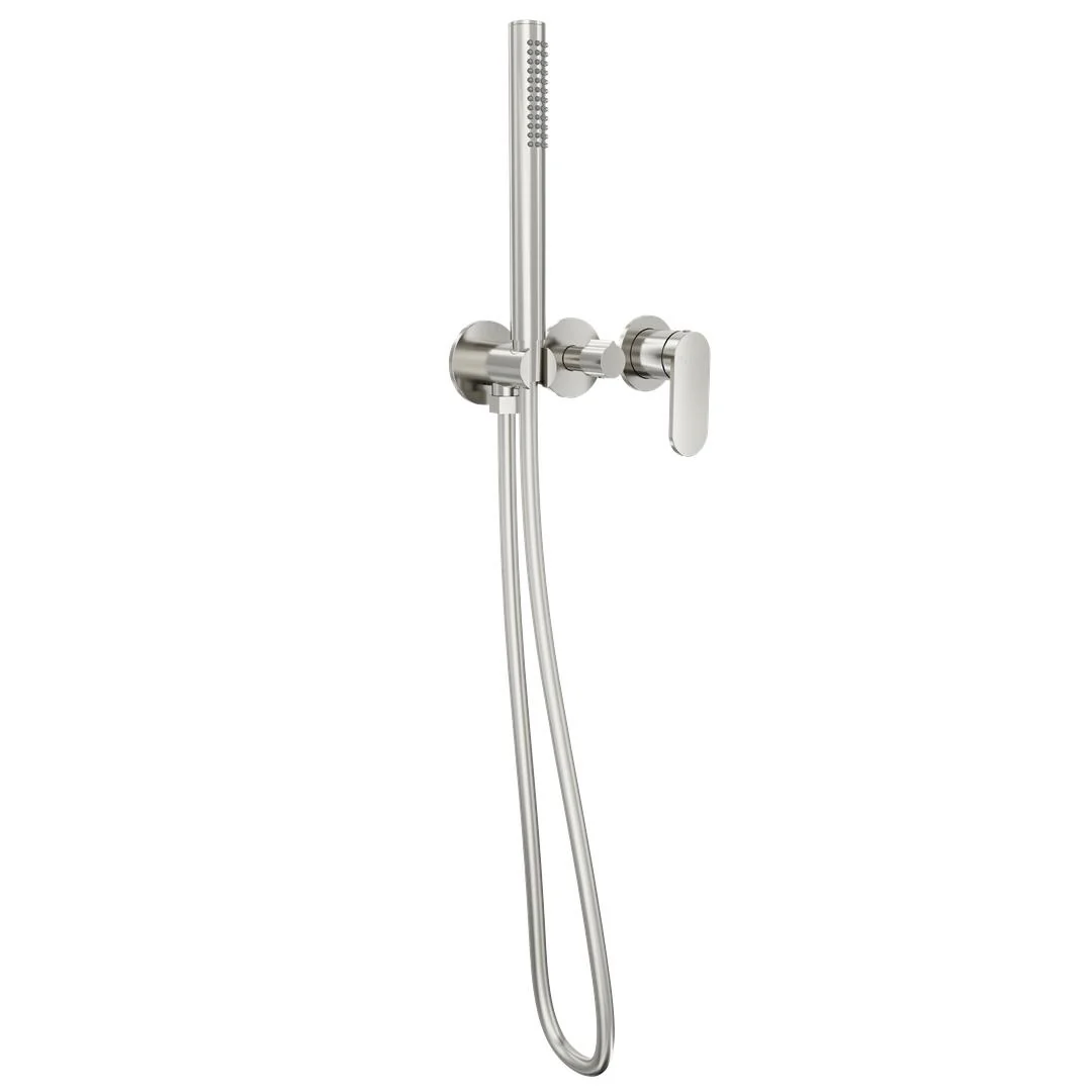 Linsol Capo 3-Plate Wall Mixer with Hand Shower Trim Kit - Brushed Nickel - Image 3