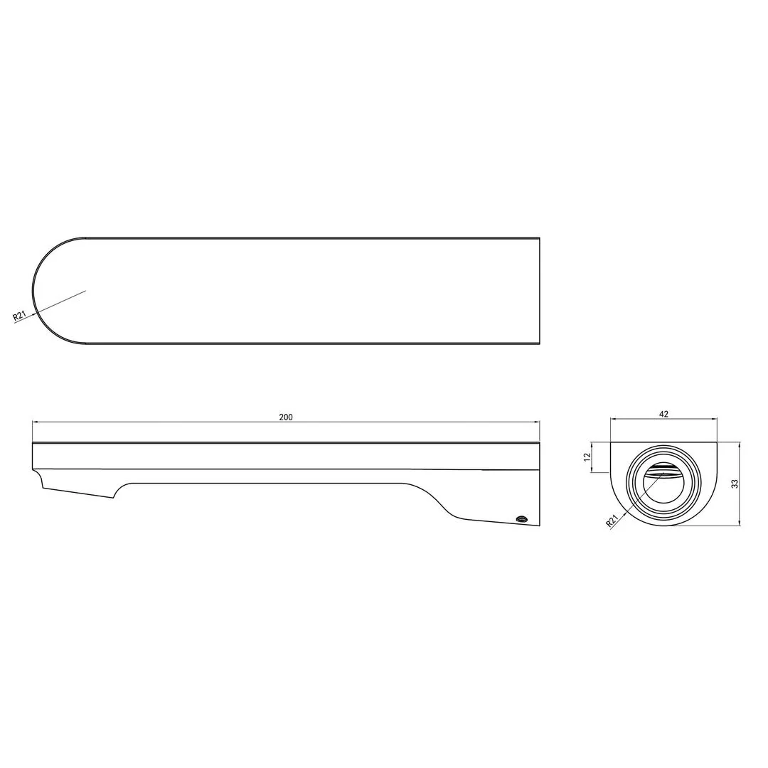 Linsol Capo Wall Mount Basin or Bath Spout - Chrome - Image 2