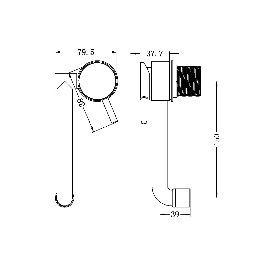 Nero Caravan Low Profile Mixer - Chrome - Image 2
