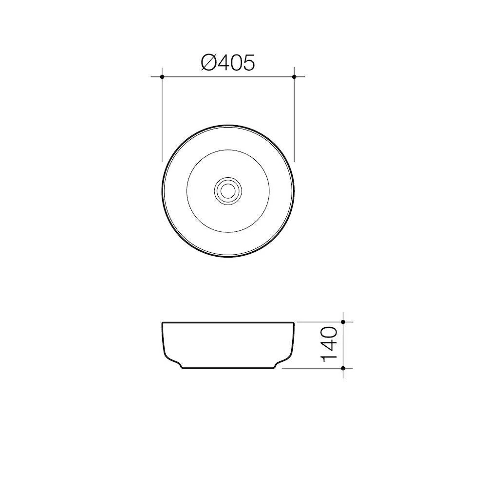 Caroma Artisan Above Counter Basin - Round 405mm - Image 3