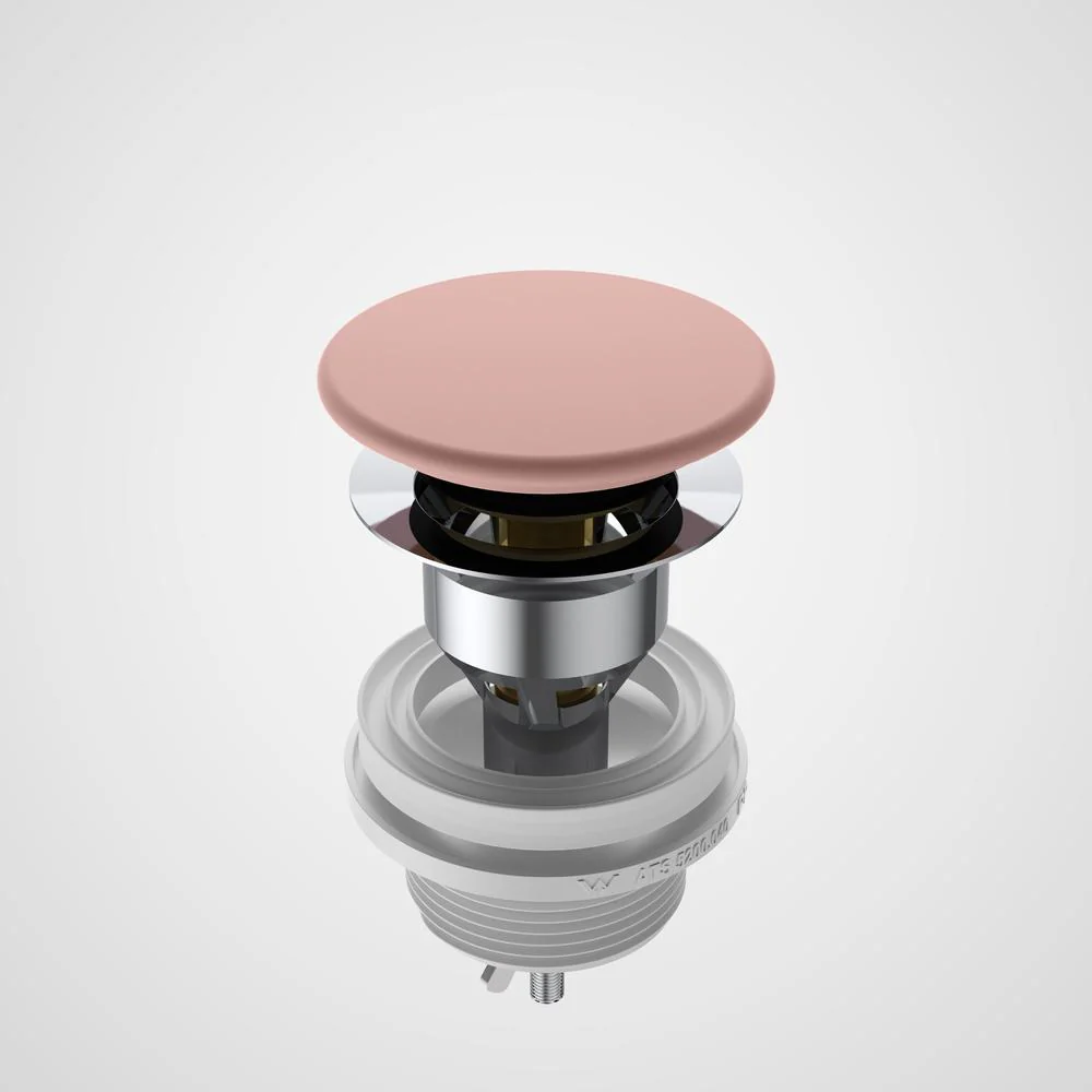 Caroma Basin Ceramic Pop Up Waste Long - Matte Pink