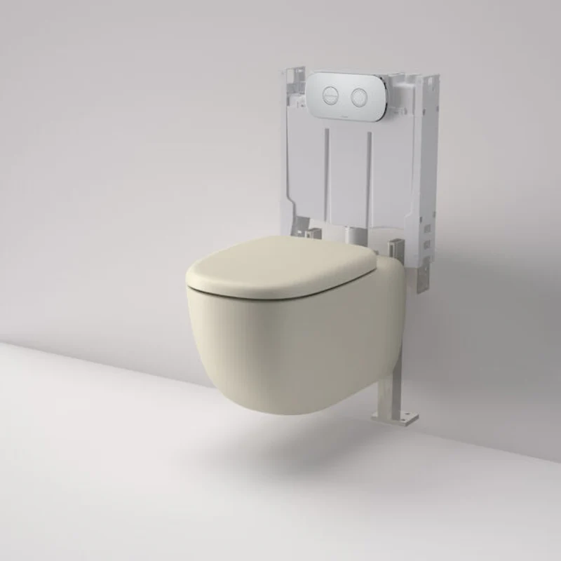 Caroma Contura II Cleanflush Wall Hung Invisi Series II Suite - Clay - Image 2