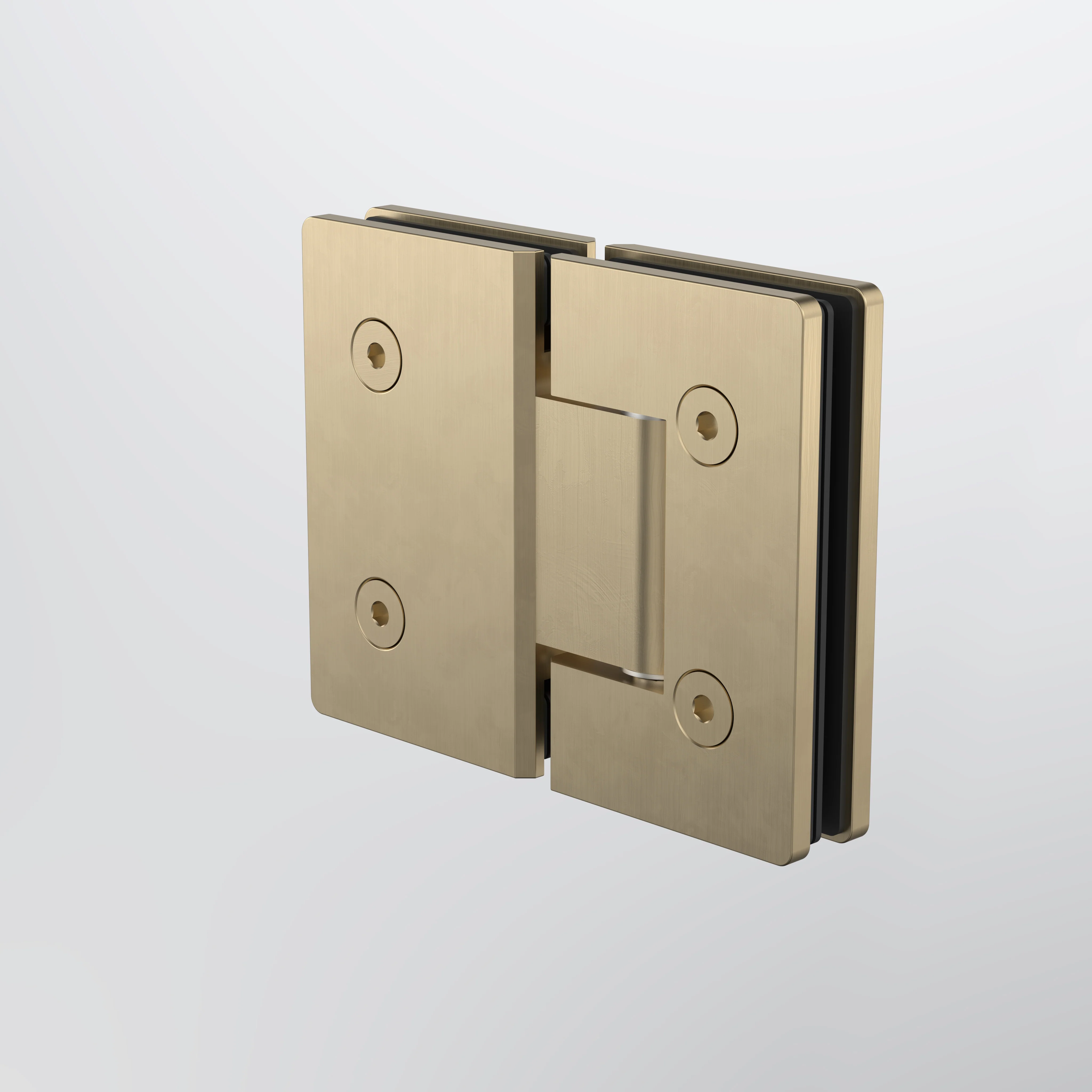Caroma Glass to Glass Shower Door Hinge - Brushed Brass - Image 2